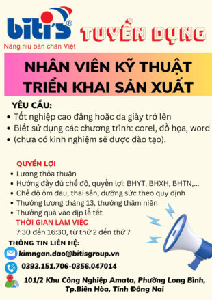 Công ty Biti’s tuyển dụng