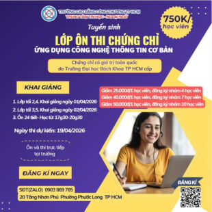 TUYỂN SINH LỚP ÔN THI VÀ CẤP CHỨNG CHỈ TIN HỌC_THÁNG 4/2026