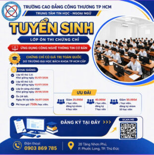 TUYỂN SINH LỚP ÔN THI VÀ CẤP CHỨNG CHỈ TIN HỌC_THÁNG 7/2026
